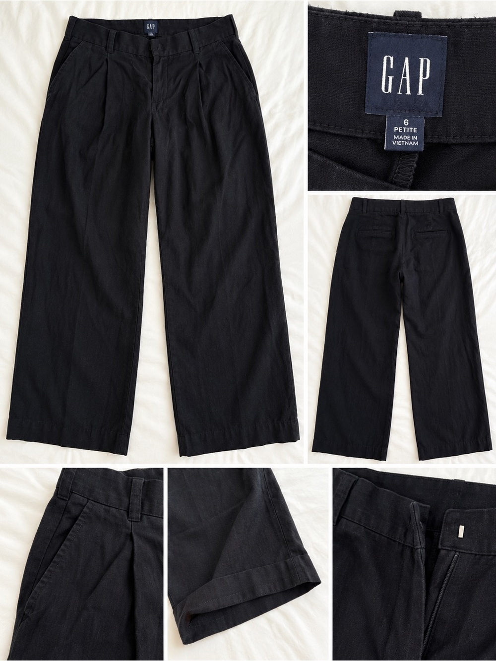 GAP Black Wide-Leg Chinos